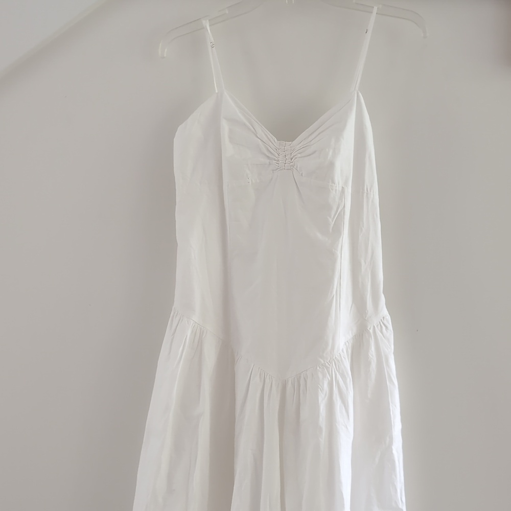 Zara White Spaghetti-Strap Maxi Dress - Picture 12 of 14